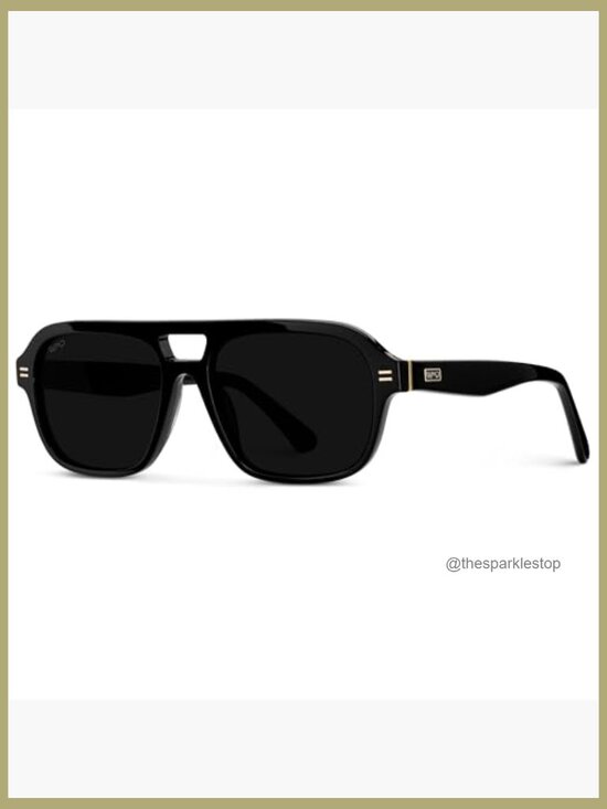 Acetate Frame Polarized Aviator Sunglasses with Double Bridge main image 6